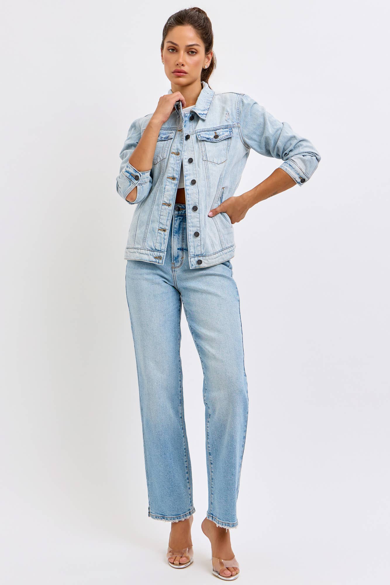 Oversized Classic Denim Cheer Jacket