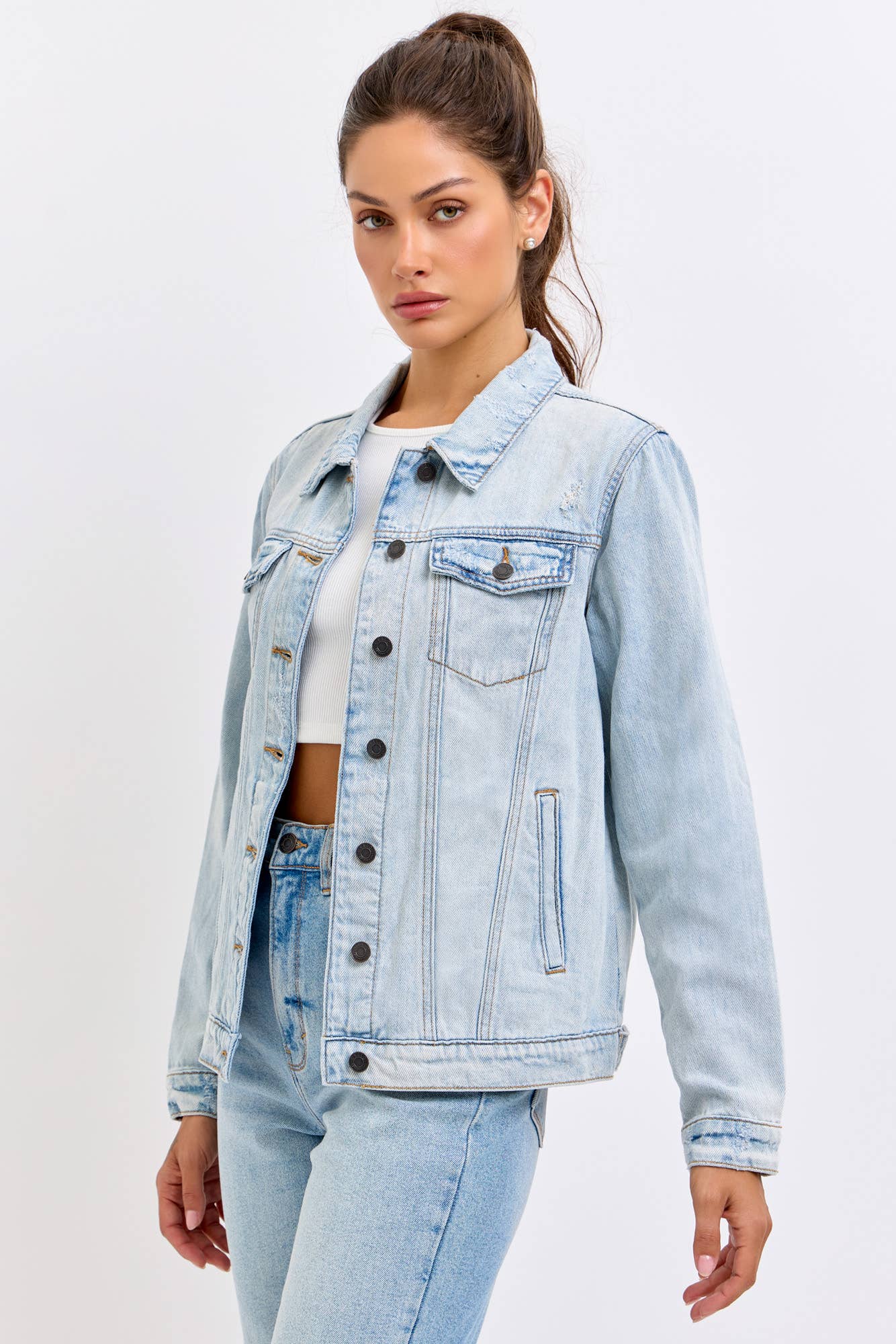 Oversized Classic Denim Cheer Jacket