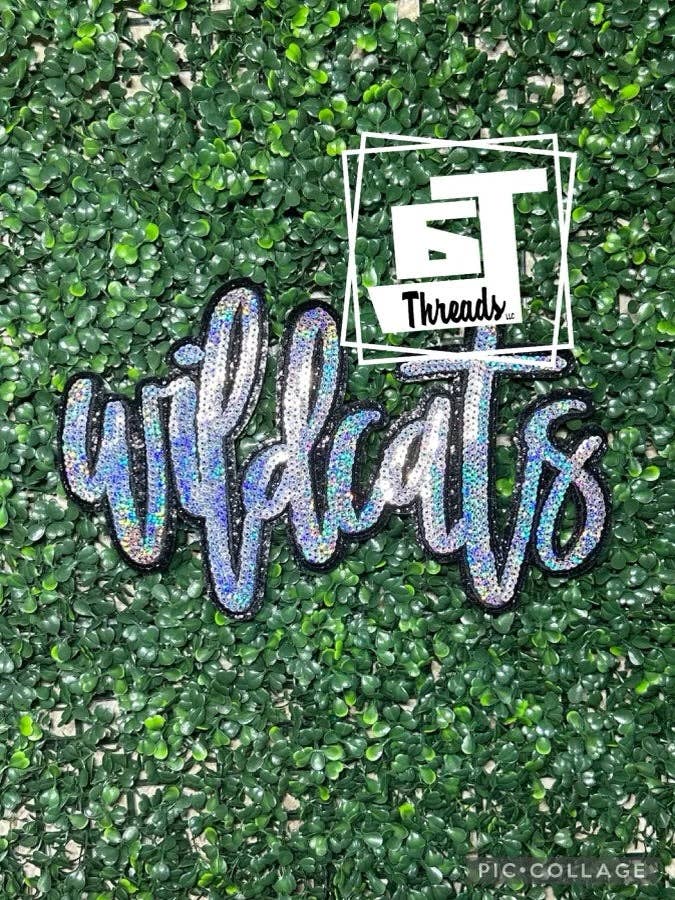 Cursive Sequin Wildcats....Patches Only