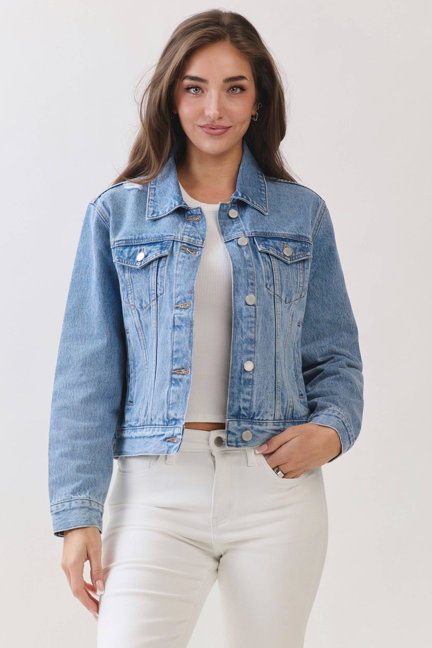 Classic Fit Denim Cheer Jacket