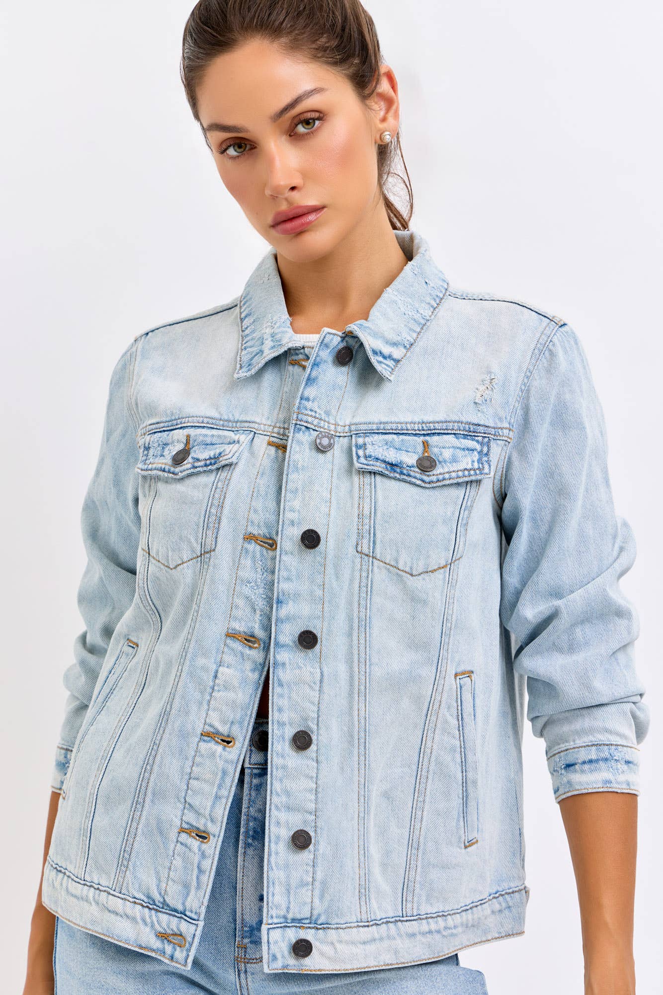 Oversized Classic Denim Cheer Jacket