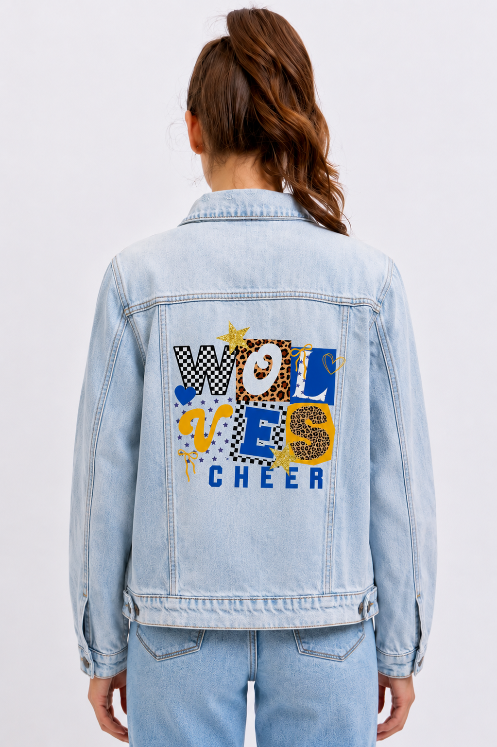Oversized Classic Denim Cheer Jacket