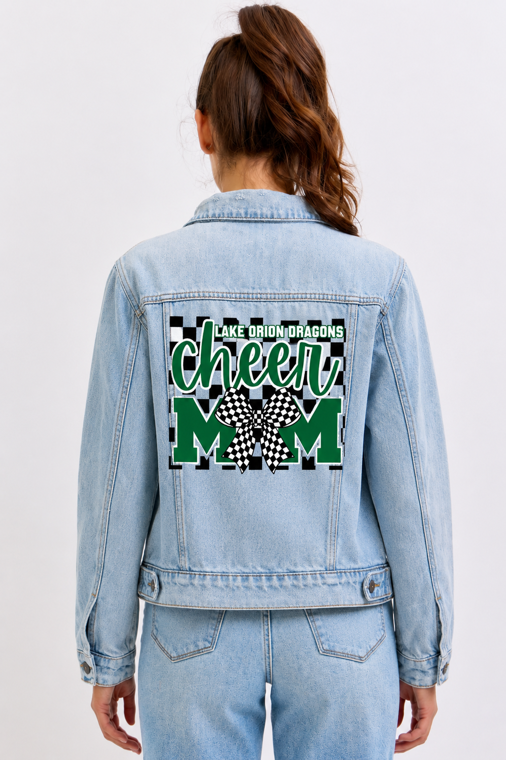 Lake Orion Oversized Classic Denim Cheer Jacket