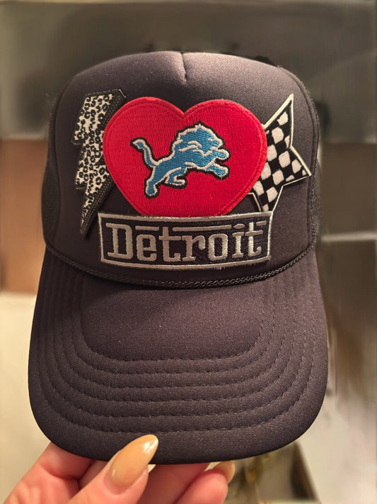 Detroit Lions Red Heart